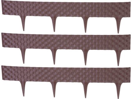 Palisáda RattanPalisade L-2,40 m, tmavě hnědá, bal. 3 ks, 820x95/200 mm, UV