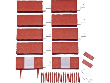 Obruba Strend Garden GE089, PP, Solar, 20x9x4 cm, LED, bal. 10 ks, délka cca 2,20 m