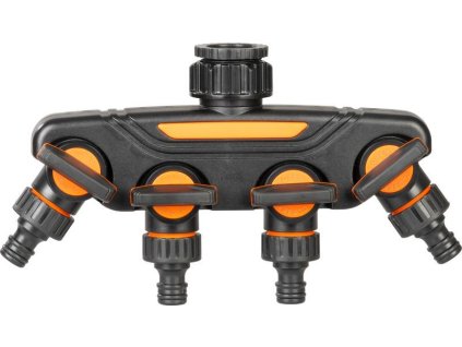 Rozbočovač Strend Pro Garden, spojka, zahradní, 4-way, s ventily