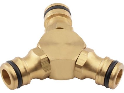 Spojovací mezikus Strend Pro, mosazný, 1/2", 3-cestný