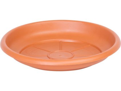 Podložka pod květináč ICS ERICA kulatá, barva terakota, plast, 14 cm