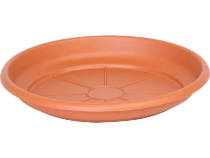 Podložka pod květináč ICS ERICA kulatá, barva terakota, plast, 18 cm