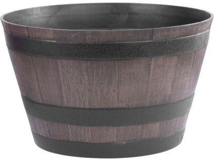 Kvetináč Strend Pro, Woodeff, 52x32 cm, hnedý, efekt dreva, barel