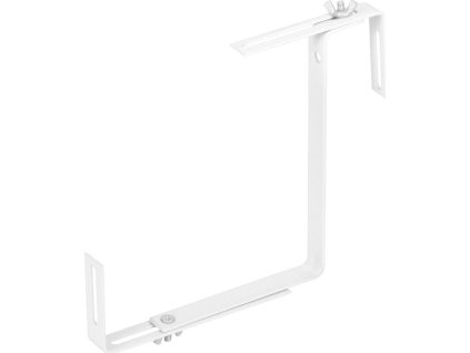 Vešiak Strend Pro, biely, kovový držiak na truhlíkový kvetináč, bal. 2 ks