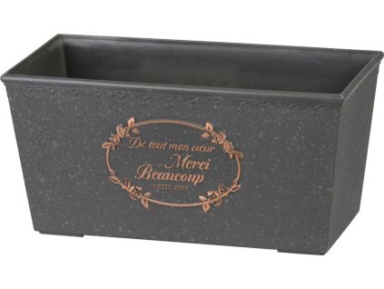 Květináč Strend Pro, barva černá, 31x15x15 cm