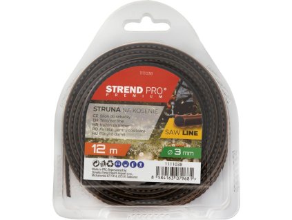 Silon na kosenie Strend Pro Premium SawLine 3 mm, L-12 m, zúbkovaný