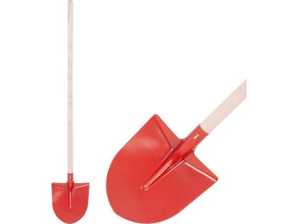 Lopata S510B Frankfurtská, červená, s násadou, 275x240 mm