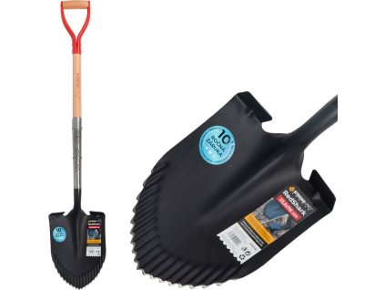 Rýč Strend Pro Premium RedShark, špičatý, s dřevěnou násadou D 1150 mm, záruka 10 let.