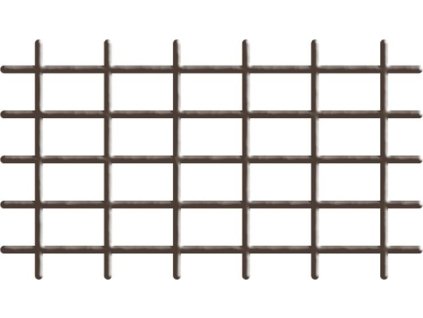 Mřížka Garden MEK6 145x72,5 cm, 4/4,7 mm, PVC/ocel, opěrná na květiny, hnědá, zahradnická