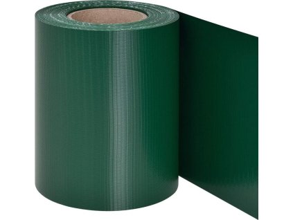 Páska Strend Pro EUROSTANDARD, 190 mm, L-35 m, tieniaca, zelená, krycia, na plotové panely, s  20 klipsami, 450g/m2, PVC, RAL6005