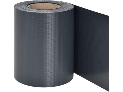 Páska Strend Pro EUROSTANDARD, 190 mm, L-35 m, tieniaca, antracit, krycia, na plotové panely, s 20 klipsami, 450 g/m2, PVC, RAL7016