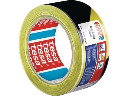 Páska tesa® PRO Marking, lepící, výstražná, žluto-černá, 50 mm, L-33 m