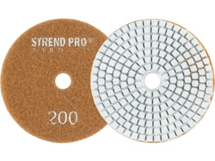Kotúč Strend Pro Premium P200, 100 mm, leštiaci, diamantový, suchý zips, za mokra leštenie brúsenie