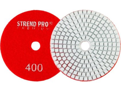 Kotúč Strend Pro Premium P400, 100 mm, leštiaci, diamantový, suchý zips, za mokra leštenie brúsenie