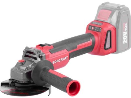Aku úhlová bruska 115mm, bezuhlíková, 20V Worcraft CAG-S20LiBH (bez baterie a nabíječky)