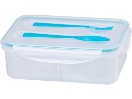 Obedár MagicHome, hranatý, s vidličkou a lyžicou, 2 priehradky, 1500 ml, 22x15,2x7,6 cm