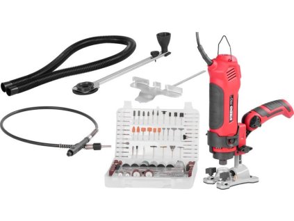 STREND PRO Bruska přímá vysokoobrátková 550W, multifunkční frézka s příslušenstvím