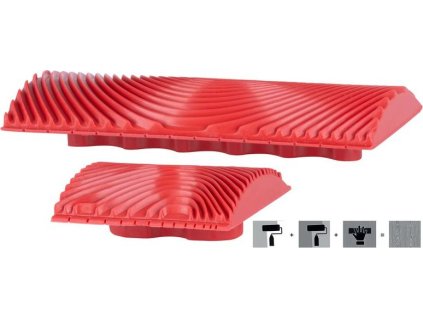 Sada textúrovacia Euroll, Woodgrain, fladrovacia kolíska, vzor drevo