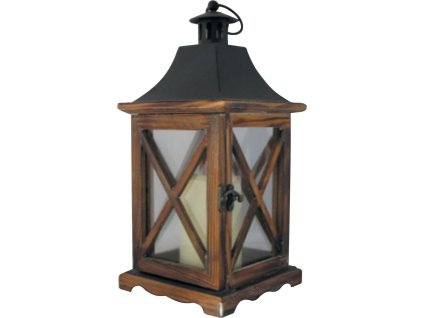 Lucerna MagicHome LW8834, 16x16x35 cm, LED, 3xAAA, dřevo