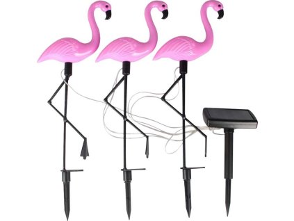 Lampa Strend Pro 7193, Plameniaky, bal. 3ks, solárna, 18x6x52 cm, 3x2 LED, AA