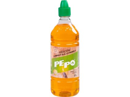 Olej PE-PO®  lampový 1000 ml, prírodný, repelentný, proti komárom, Citronella