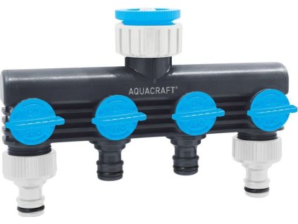 Rozbočovač AQUACRAFT® 550634, Premium, 4-way, Multi E, záhradný, na hadicu