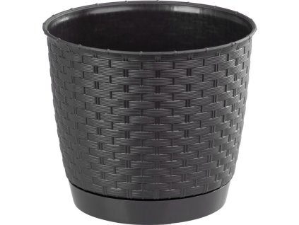 květináč RATOLLA ROUND 19 v.16,5cm,2,8l,HN tm. (440U) s miskou