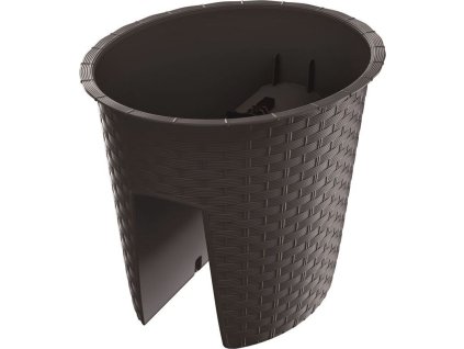Květináč na zábradlí RATOLLA OVAL 29,8 cm - barva: umbra