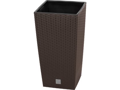Květináč RATO SQUARE s vkladem 32,5 cm - barva: umbra