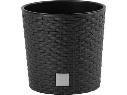 Květináč RATO ROUND s vkladem 20 cm - barva: umbra