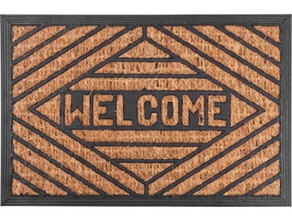 Rohožka MagicHome RBP 193, pred dvere, Welcome 3, 40x60 cm, guma/panama