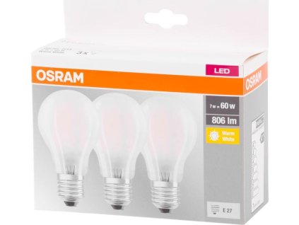 Žiarovka OSRAM® BASIC LED FIL Star (ean9290) CLASS A E27 060, 6,5W/827 2700K non-dim MULTIPACK, číra