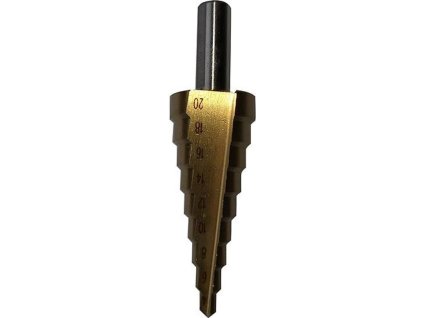 Vrták Strend Pro stupňovitý SD41, 4-20 mm, TiN, HSS rovný, do kovu