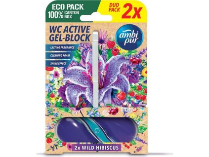 Ambipur WC Active gel-blok divoký ibišek 2x45g
