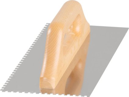 Hladítko Strend Pro Premium, HardWood, dřevěná rukojeť, 270x130 mm, e4 mm, 0,7 mm, rovné, nerez