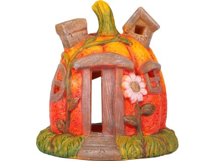 Dekorace MagicHome Nature, Dýně domeček, terakota, 16,2x15x15,5 cm