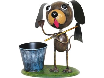 Dekorace MagicHome Mecco, Pes s motykou, plech, 27x16x29 cm