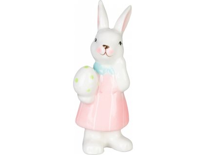 Dekorace MagicHome, Zaječice s vajíčkem, velikonoční, 4,7x6x12,7 cm