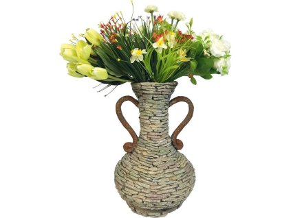 Dekorace MagicHome Gecco, Květináč, magnesia, 27x27x40 cm