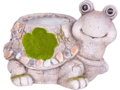 Dekorace MagicHome, Želva s květináčem, keramika, přírodní, 38x29,5x25 cm