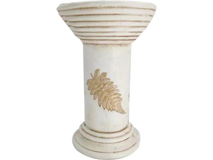 Dekorace MagicHome, podstavec vysoký, krémový, keramika, 25,5x25,5x41 cm