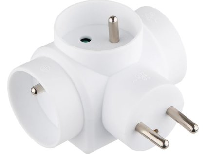 Zásuvka Strend Pro, rozbočovací, bílá, 3x 16 A