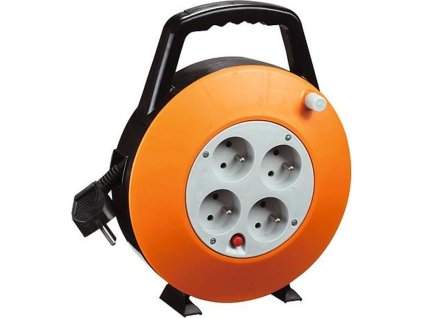 Kabel Strend Pro CR040, prodlužovací, L-7.5 m, 4x zásuvka, na bubnu