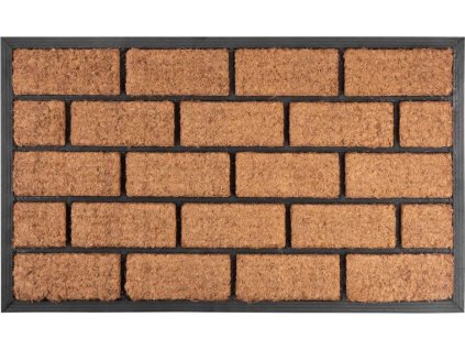 Rohožka MagicHome RBC 124, před dveře, Brickwall, 45x75 cm, guma/kokos