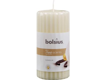 Svíčka Bolsius Pillar True Scents 120/60 mm, válcová, vonná, vanilka