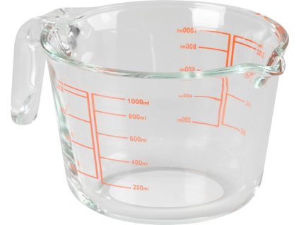 Odměrka MagicHome, skleněná, sklo, s výlevkou, 1000 ml