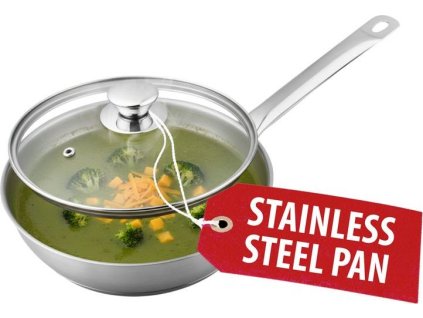 Pánev MagicHome Chloe, 26 cm, 3,2 lit., se skleněnou poklicí, nerez