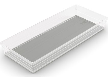 Organizér Curver® SISTEMO 8, priesvitný/sivý, 15x37.5x5 cm, do zásuvky
