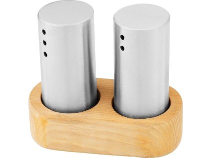 Sada slánka a pepřenka MagicHome, dřevěný stojan, nerez
