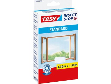 Síť tesa® Standard, 130x150 cm, proti hmyzu a komárům, na okno, bílá
